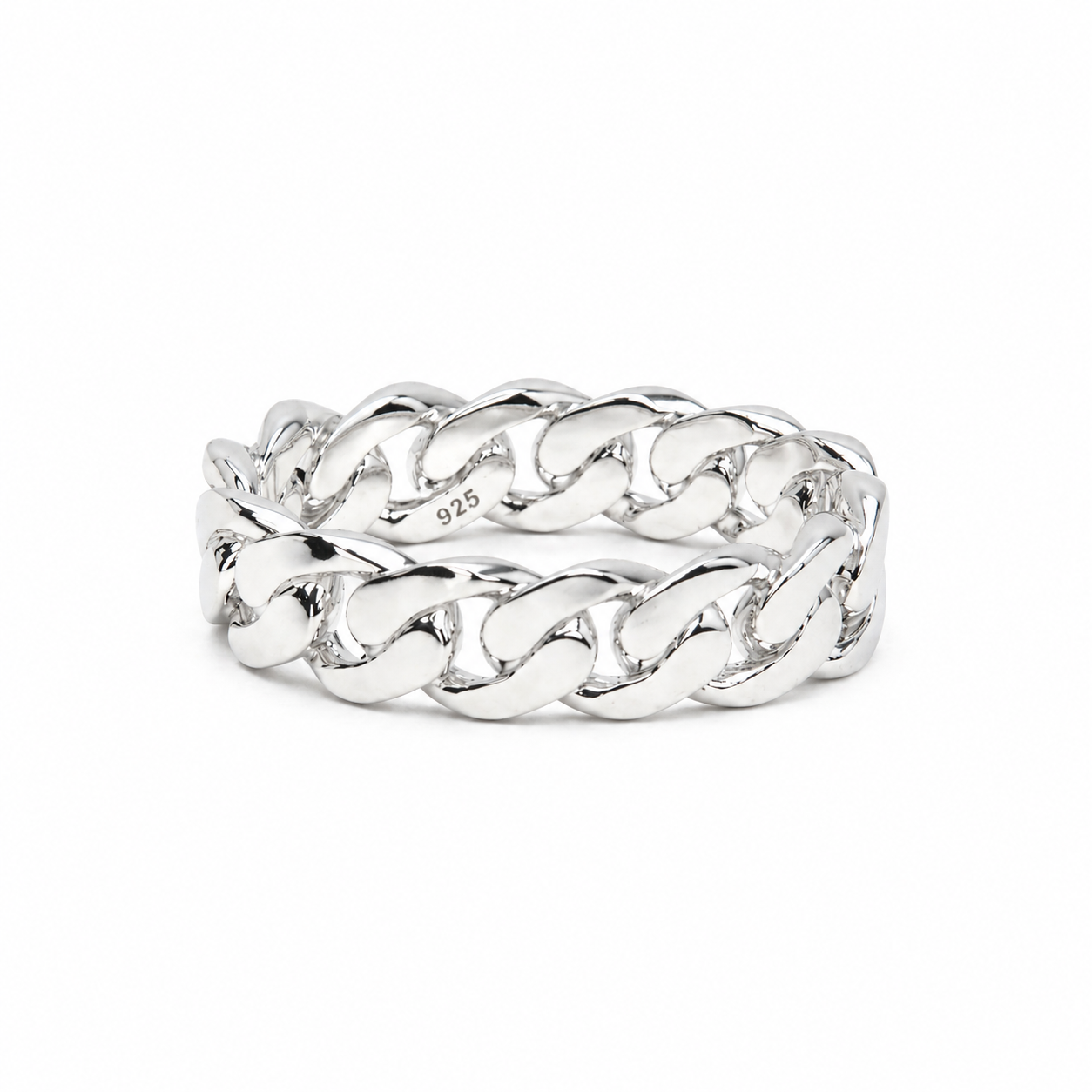.925 Silver Cuban Link Ring