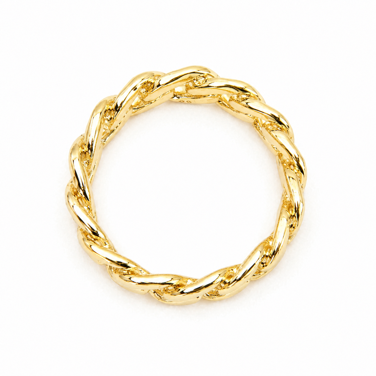 .925 Gold Cuban Link Ring