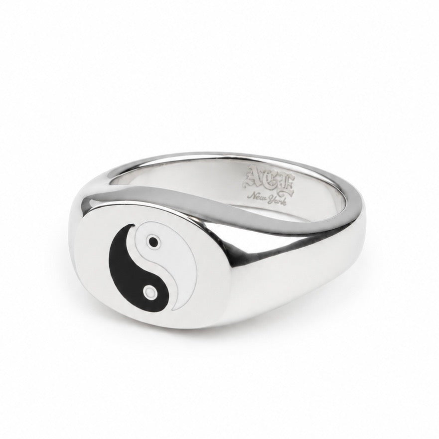Yin Yang Signet Ring