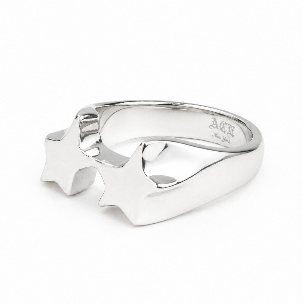 Double Star Ring - side view 2