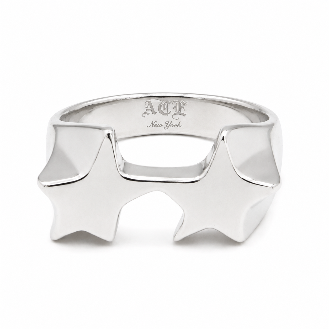 Double Star Ring - side view