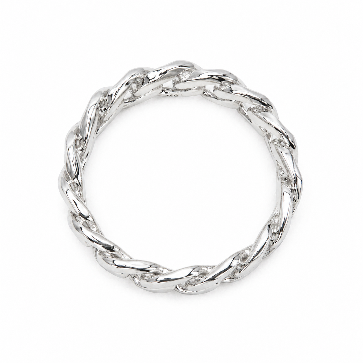 .925 Silver Cuban Link Ring